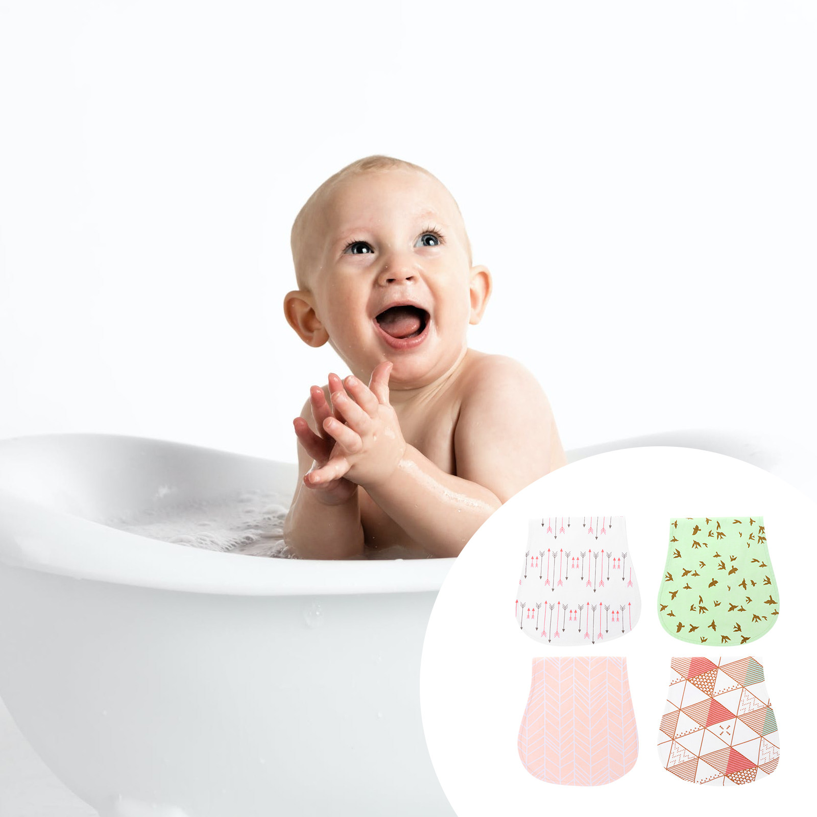 Skincare Newborn - 3Pcs Baby Bath Scrubber Ultra Soft