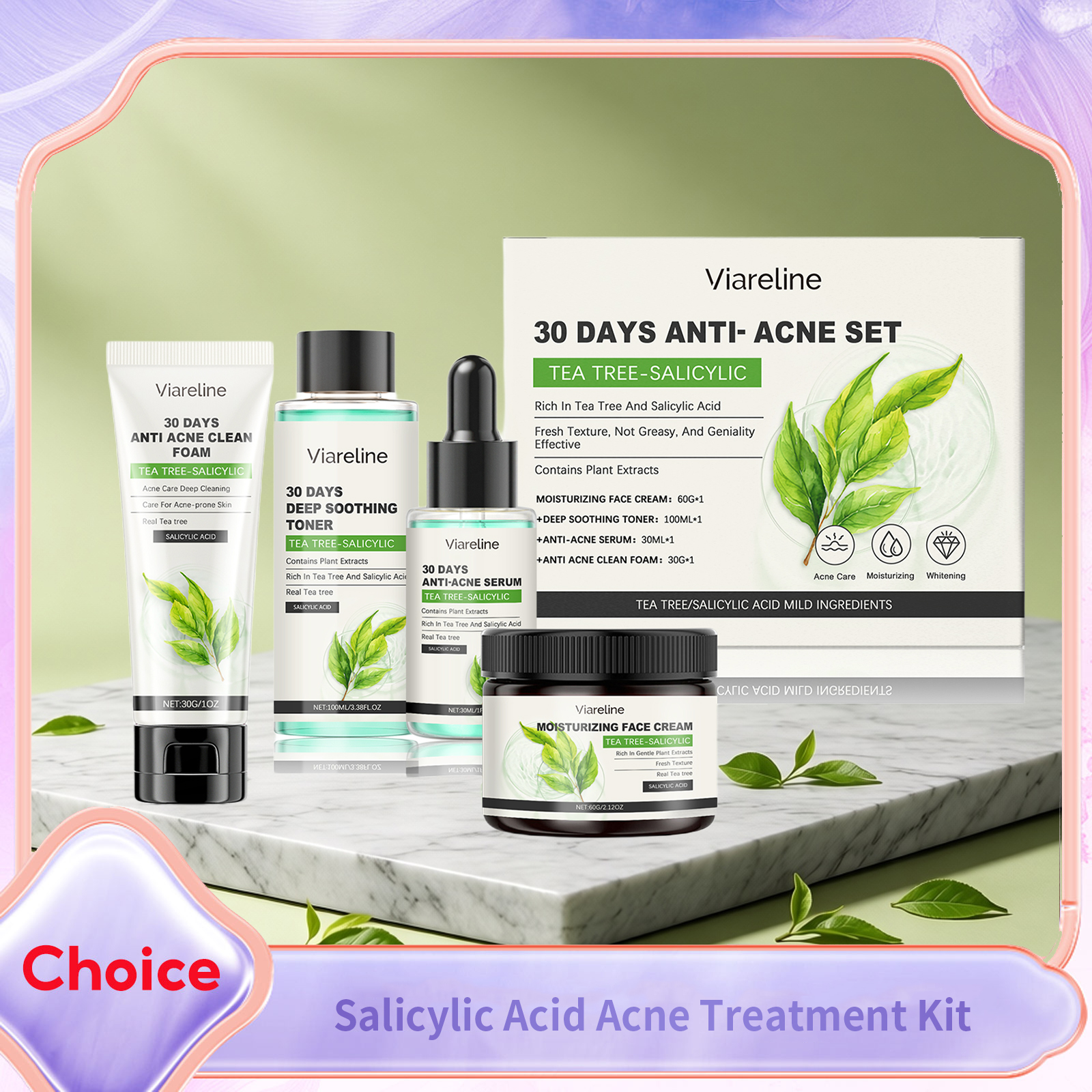 Salicylic Acid Cleanser - Salicylic Acid Acne Treatment Set Unclog