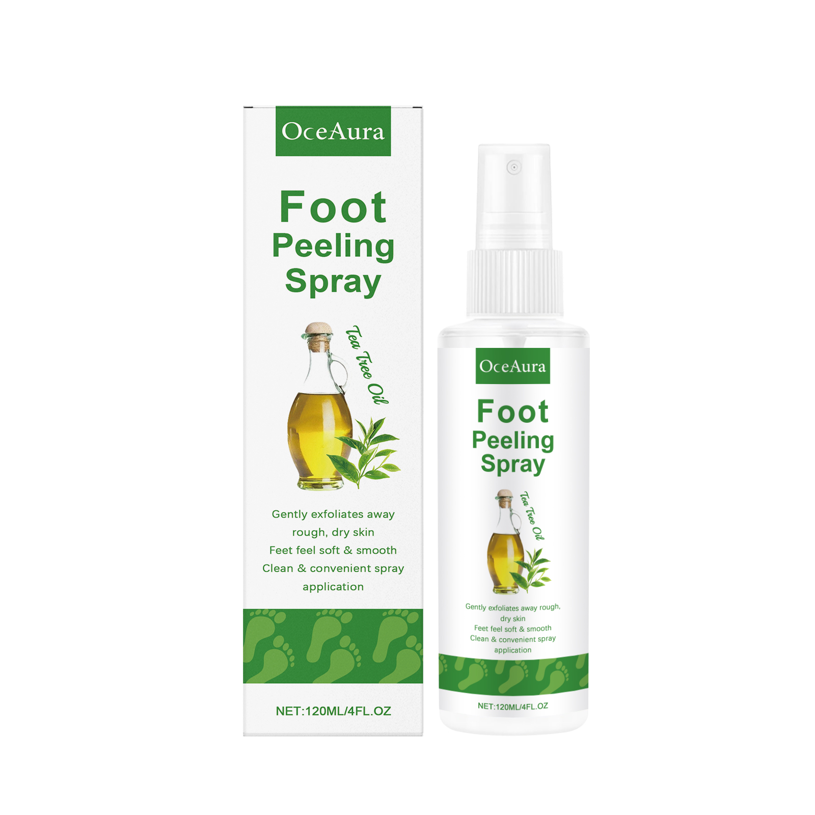 OceAura Foot Peeling Spray Sal - مراجعة Glycolic Acid Exfoliant وسعره