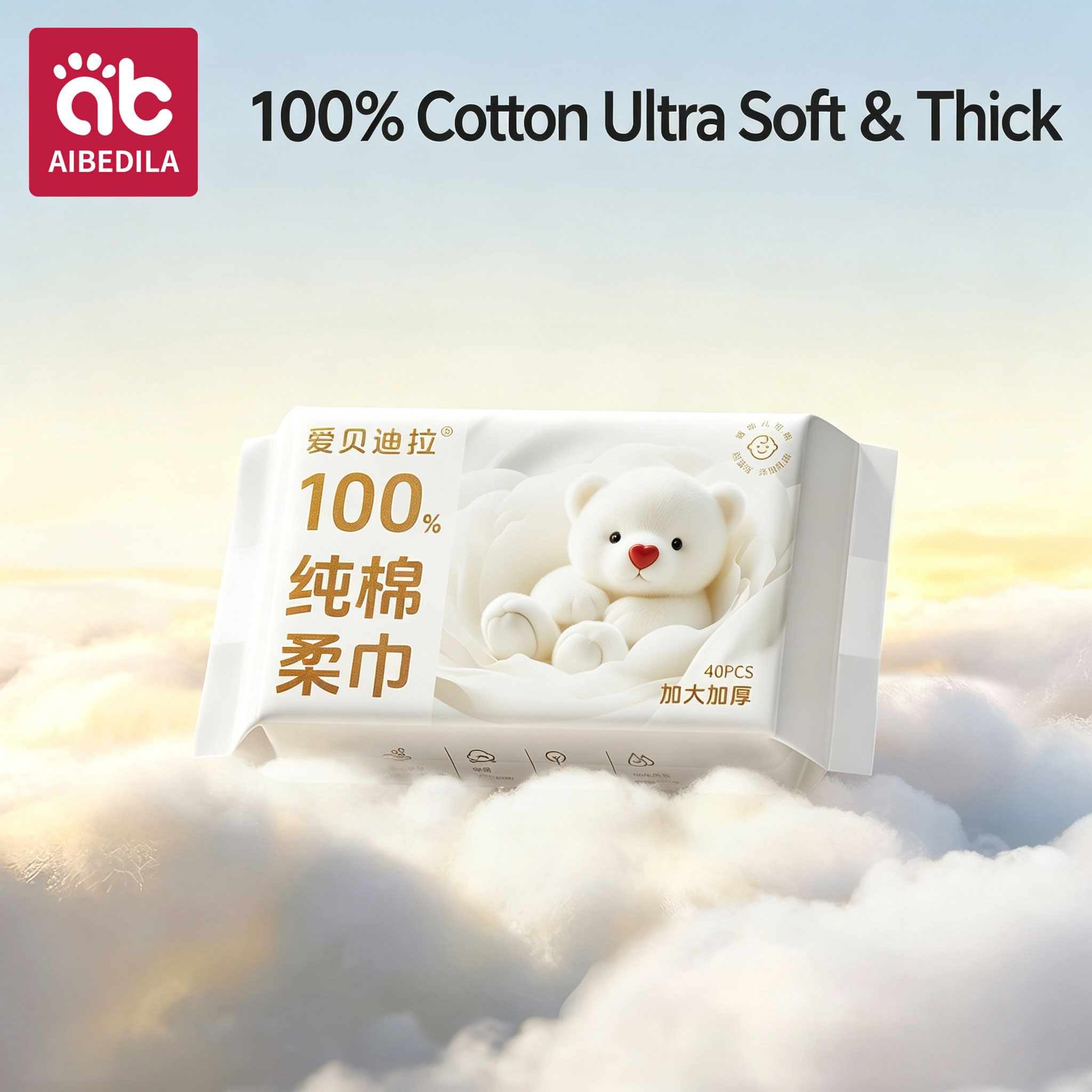 100% Cotton Dry Wipes Sensitiv - مراجعة Skincare Newborn وسعره
