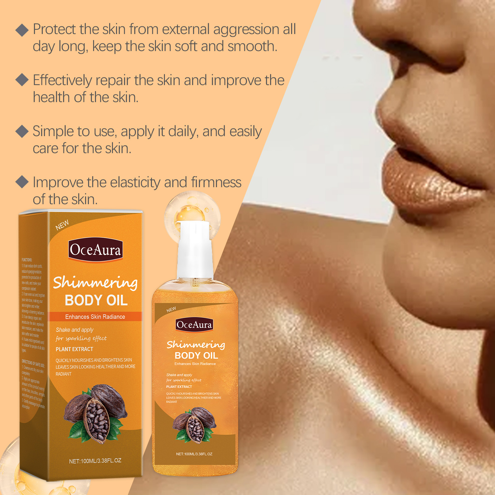 Oceaura 100ml Shimmering Body  - مراجعة Skincare Glow وسعره