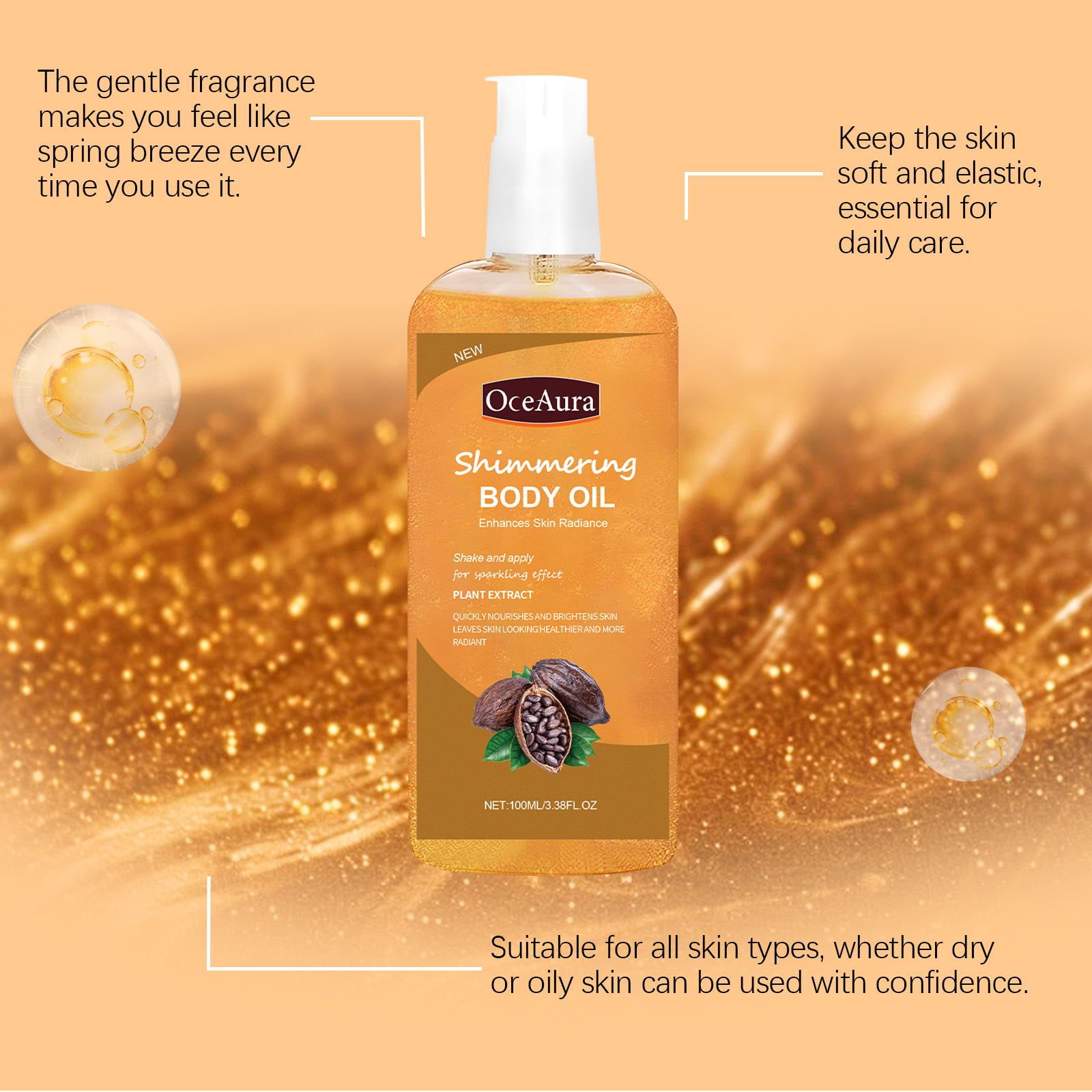 Oceaura 100ml Shimmering Body  - مراجعة Skincare Glow وسعره