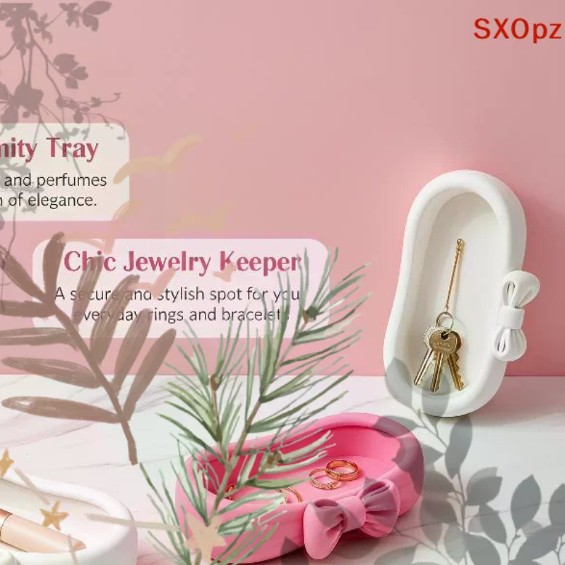 Cute Bow Bathroom Desk Organiz - مراجعة Skincare Pink وسعره