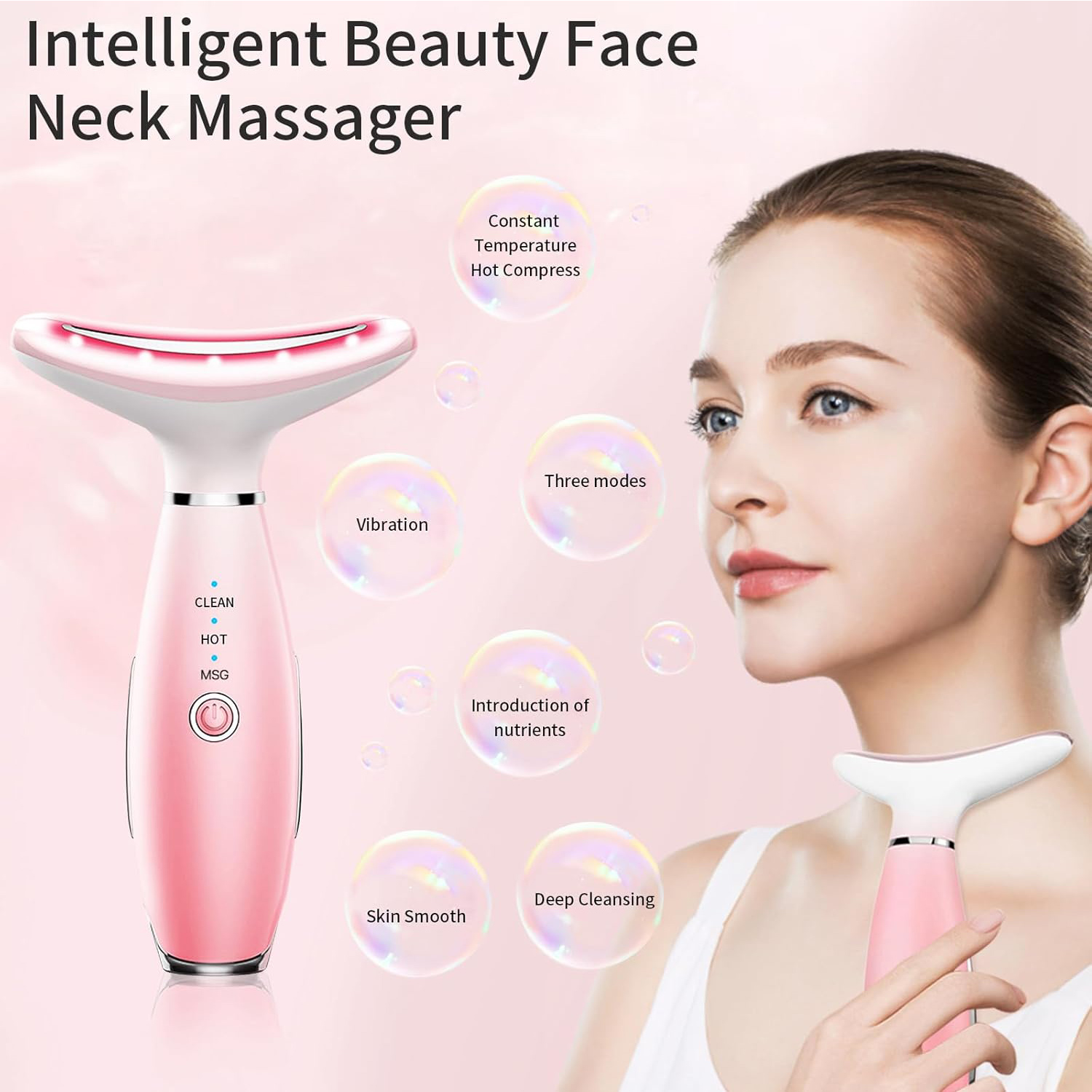 Neck Face Massager, Skin Care  - مراجعة Skincare Pink وسعره