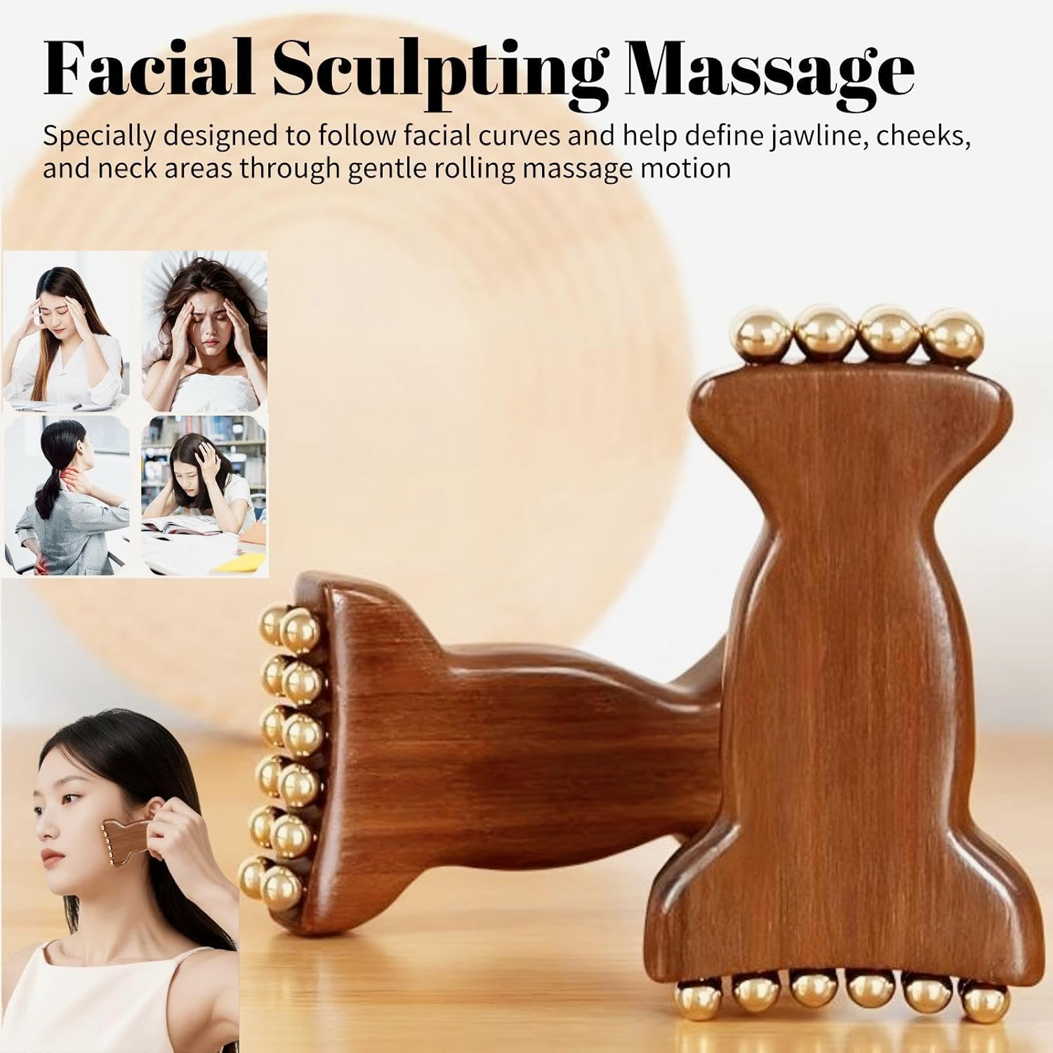 Brass Facial Contour Roller So - مراجعة Skincare Glow وسعره
