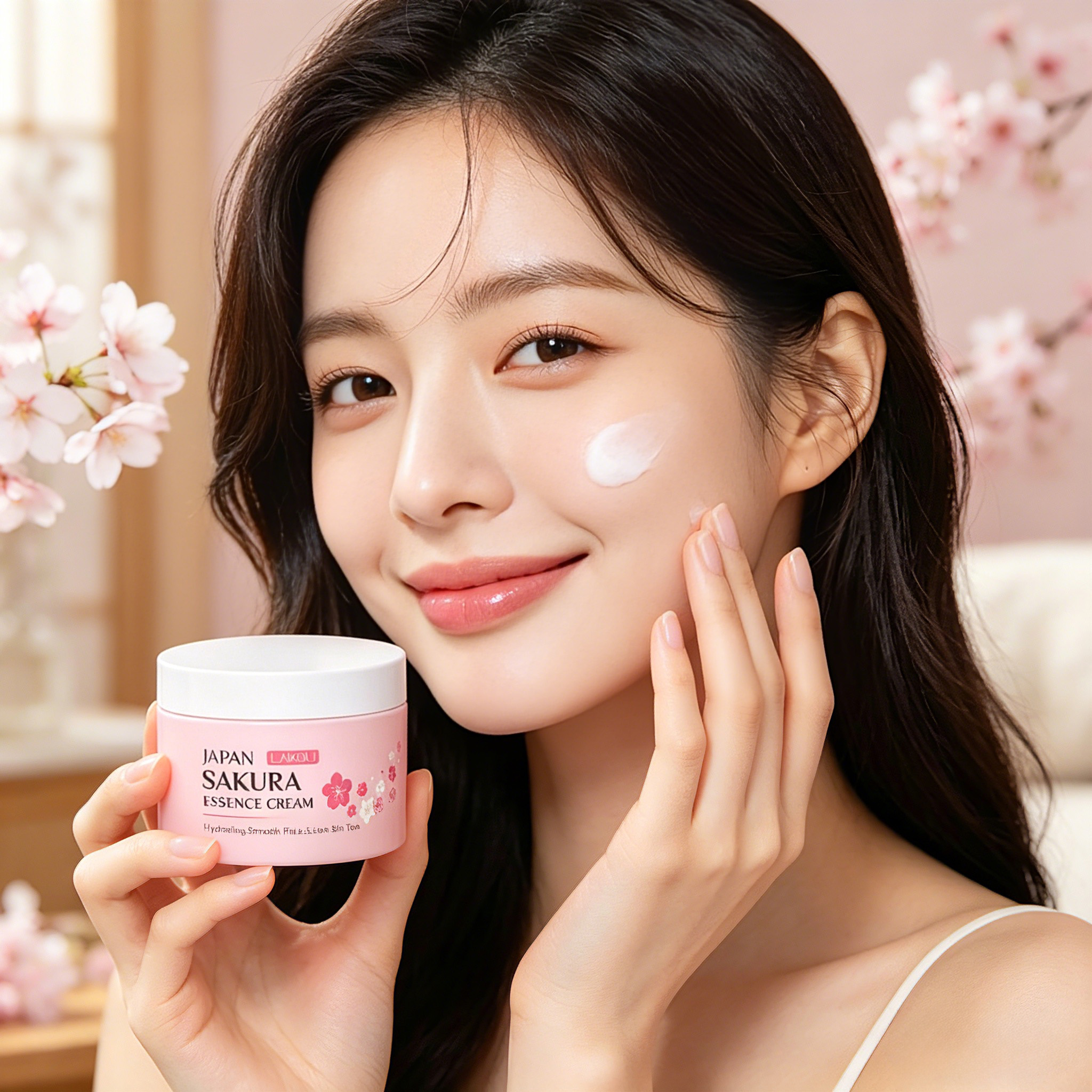 LAIKOU Japan Sakura Essence Cr - مراجعة Skincare Vitamin C وسعره