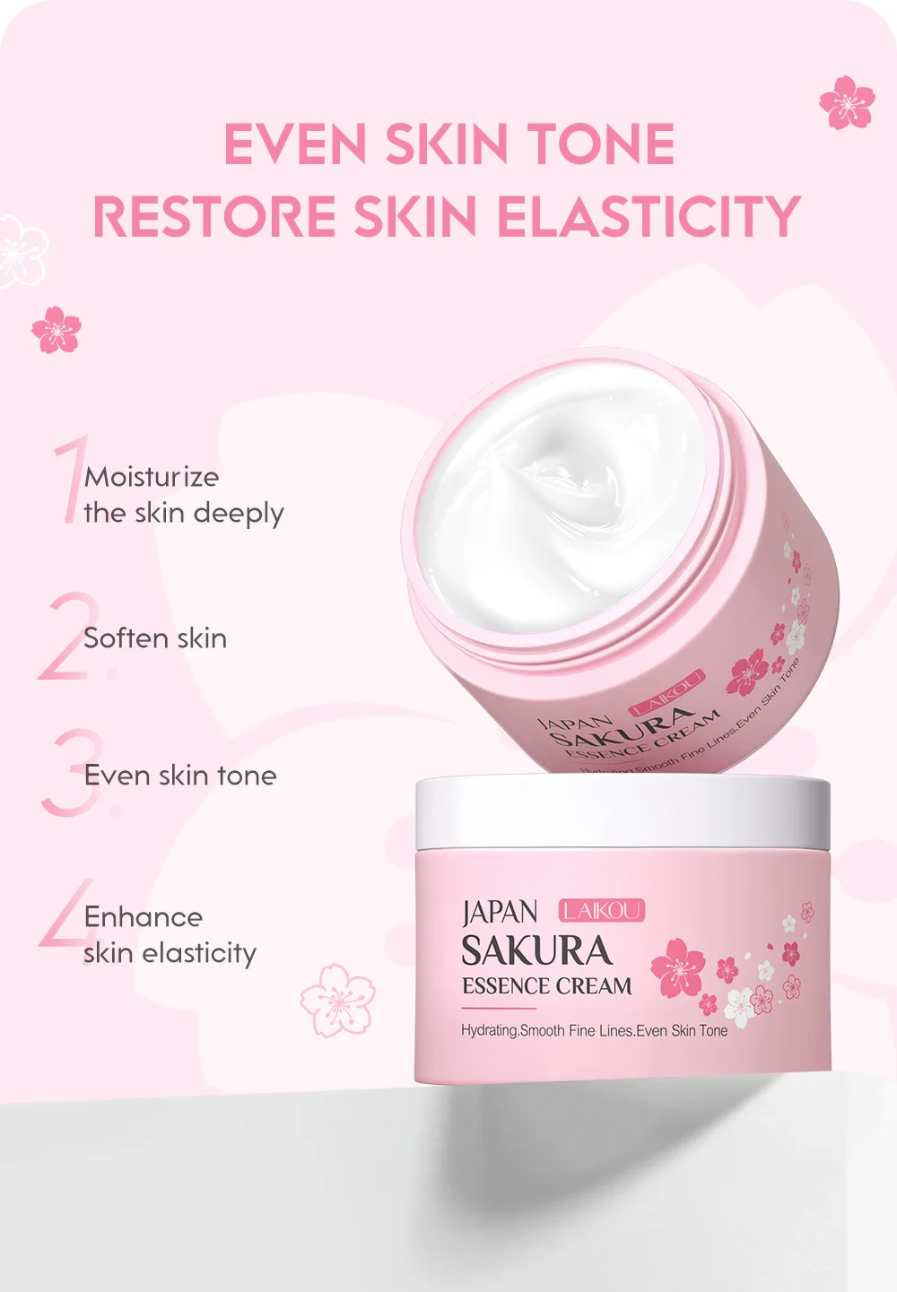 LAIKOU Japan Sakura Essence Cr - مراجعة Skincare Vitamin C وسعره