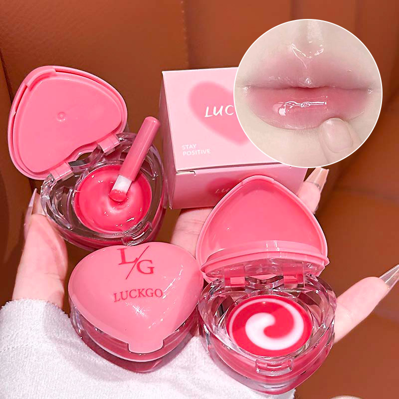 Luckgo Heart Double Color Lip  - مراجعة Skincare Pink وسعره