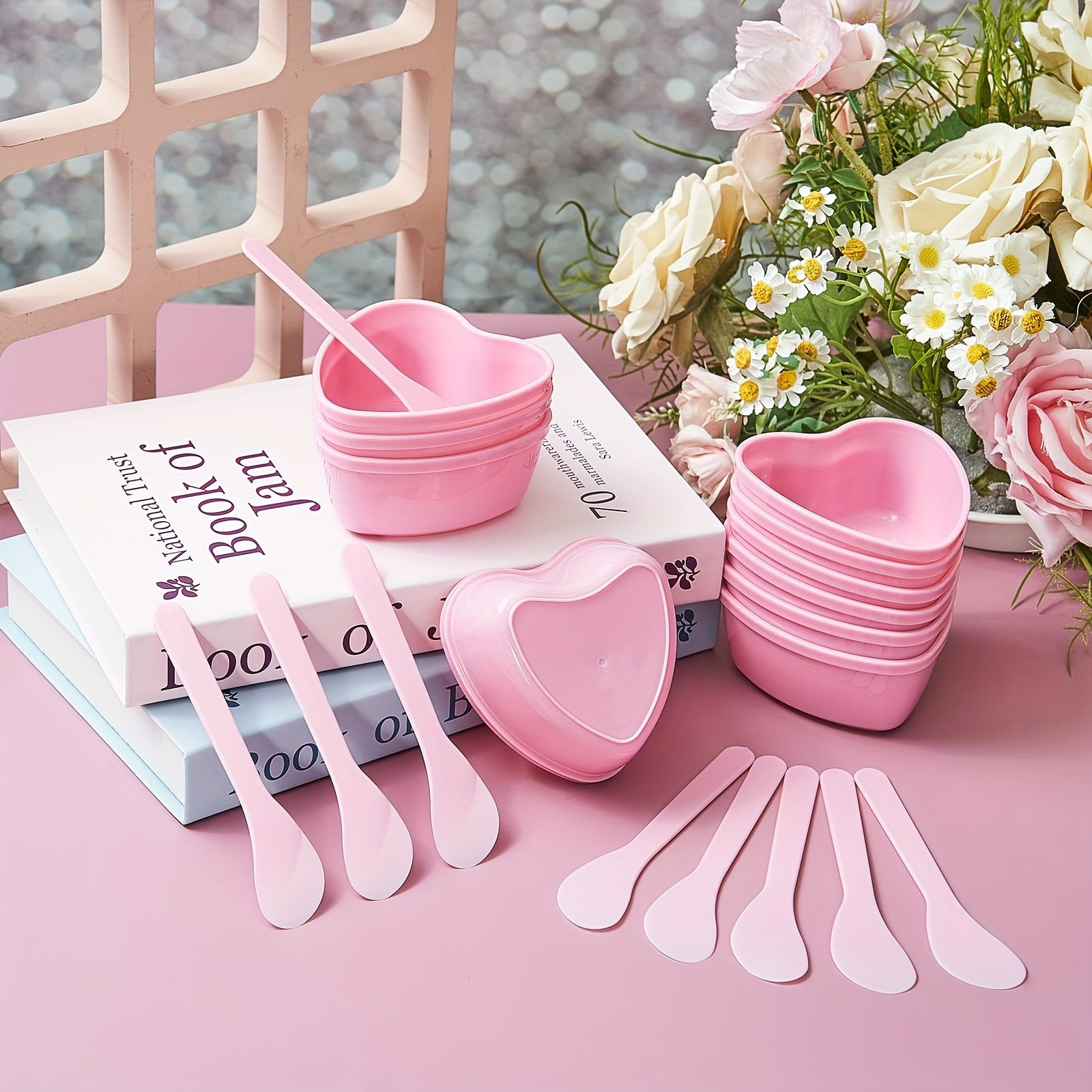 6-piece Pink Heart Shaped Faci - مراجعة Skincare Pink وسعره