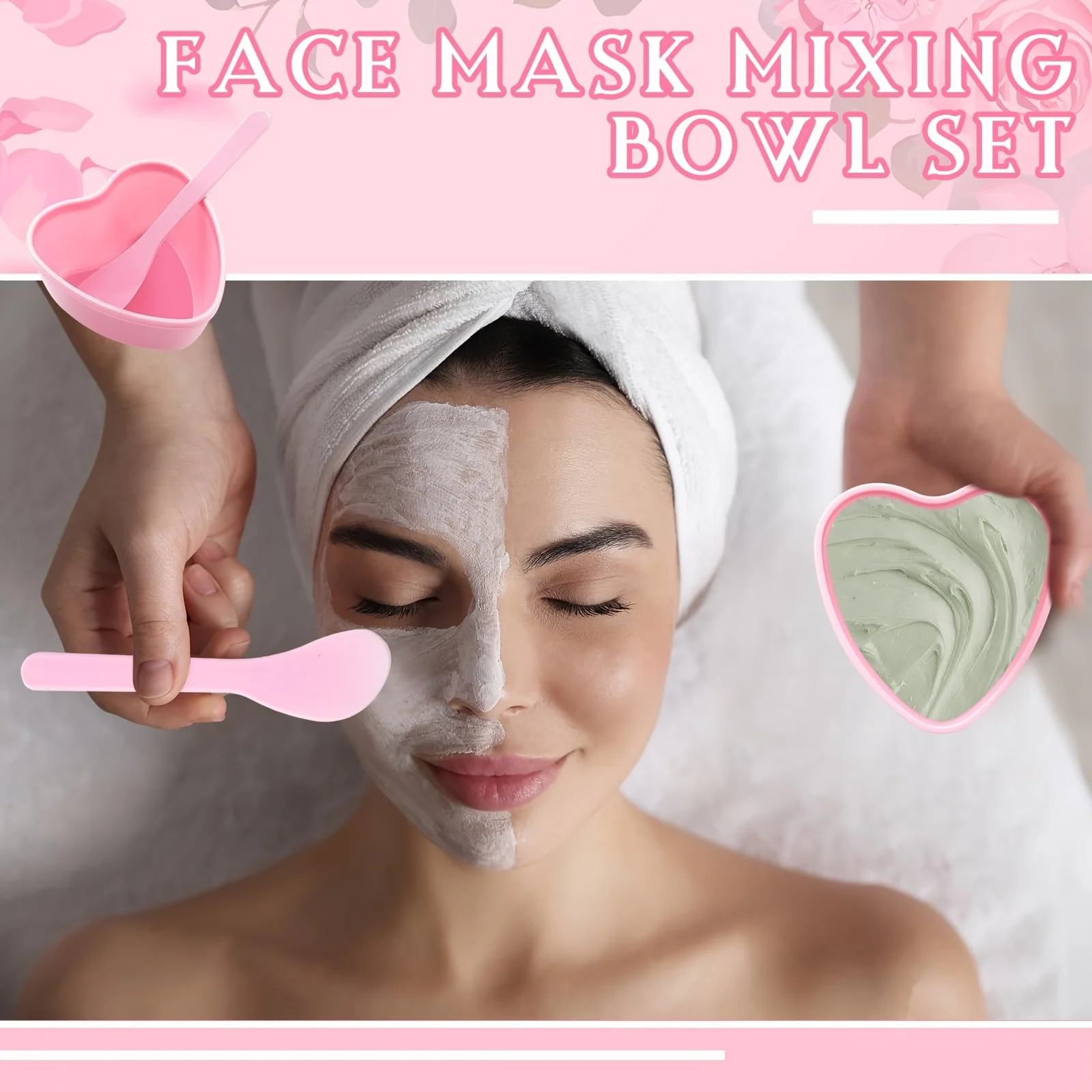 6-piece Pink Heart Shaped Faci - مراجعة Skincare Pink وسعره