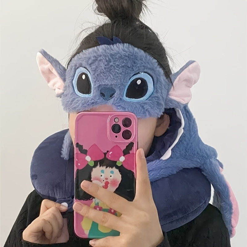 Disney Stitch plush eye mask w - مراجعة Skincare Pink وسعره