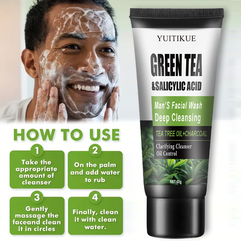 YUITIKUE Men's Facial Wash 60g - مراجعة Salicylic Acid Cleanser وسعره