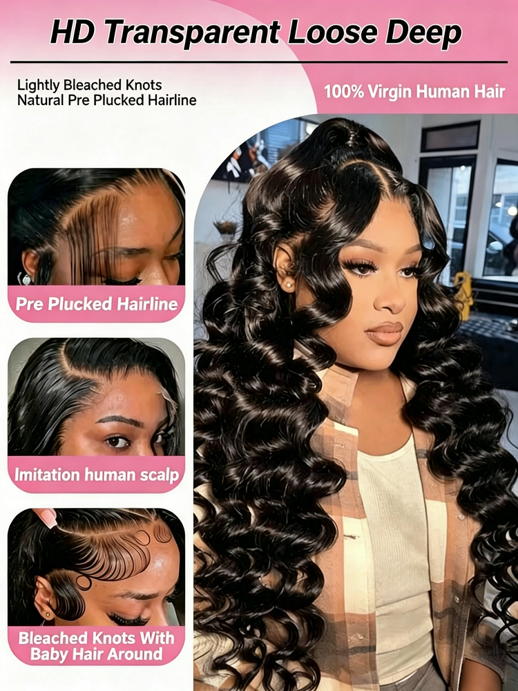 13x6 HD Loose Deep Wave Lace F - مراجعة Skincare Only You وسعره