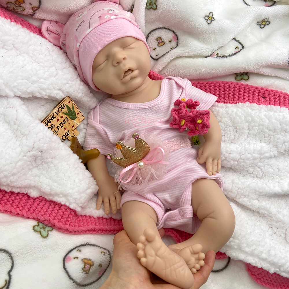 45cm Silicone Reborn Baby Girl - مراجعة Skincare Newborn وسعره