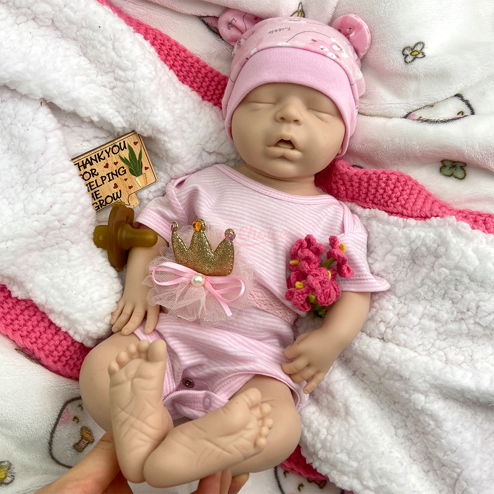 45cm Silicone Reborn Baby Girl - مراجعة Skincare Newborn وسعره